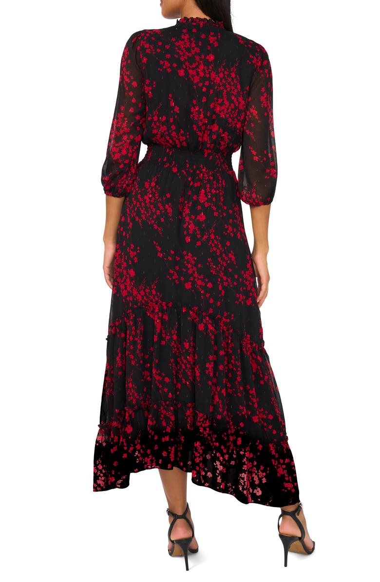 Halogen<sup>®</sup> Elbow Sleeve Maxi Dress, Alternate, color,