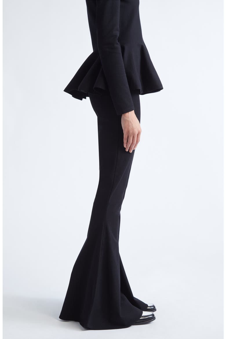 Knit Flare Leg Pants, Alternate, color, BLACK