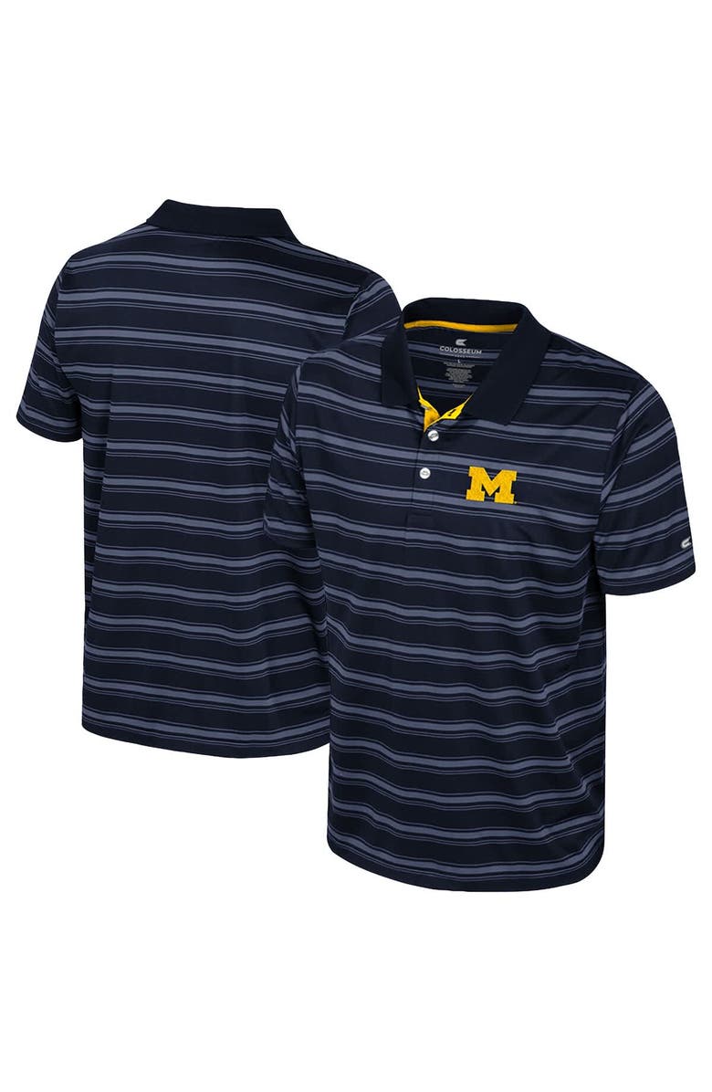 COLOSSEUM Men's Colosseum  Navy Michigan Wolverines Milk Steak Polo, Main, color, Navy
