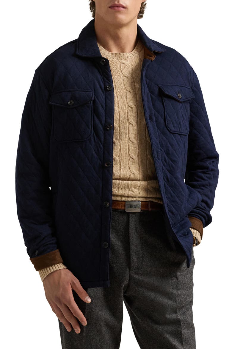 Cotton Quilted Jacket, Main, color, AVIATOR NAVY