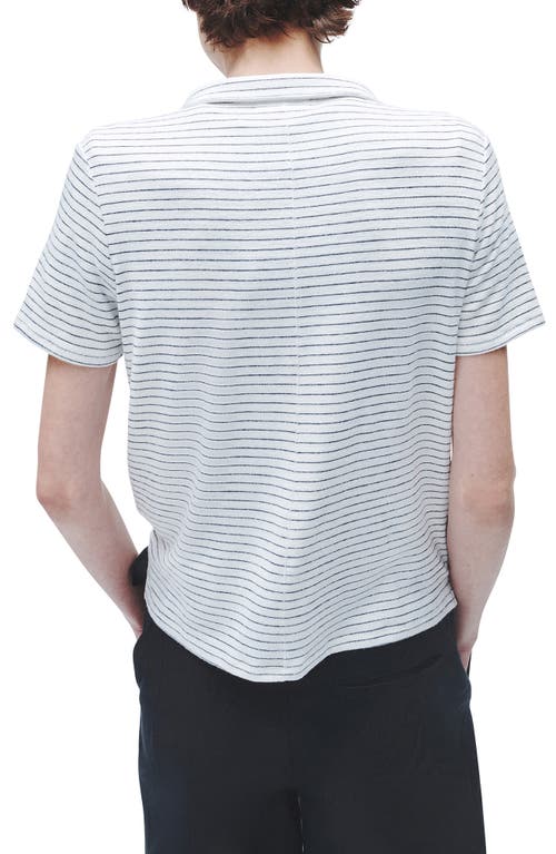 Shop Rag & Bone Stripe Polo Shirt In Ivrystripe