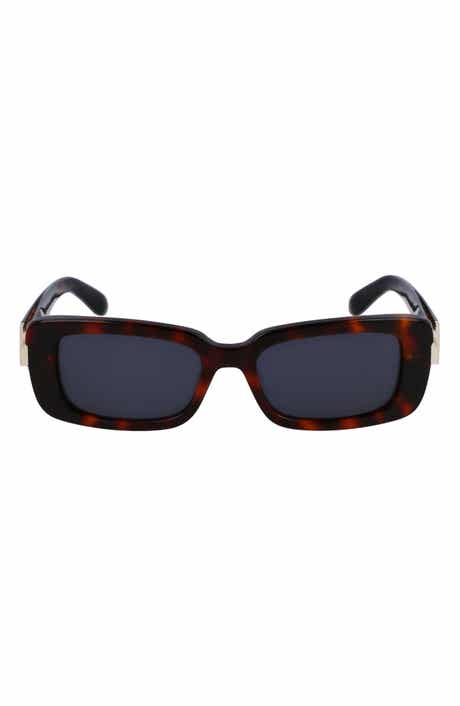 FERRAGAMO Gancini Evolution 52mm Rectangular Sunglasses