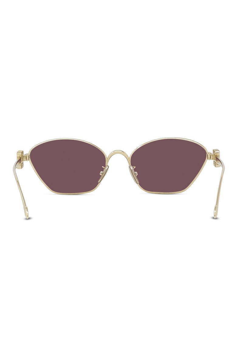 57mm Cat Eye Sunglasses, Alternate, color, SHINY ENDURA GOLD / VIOLET