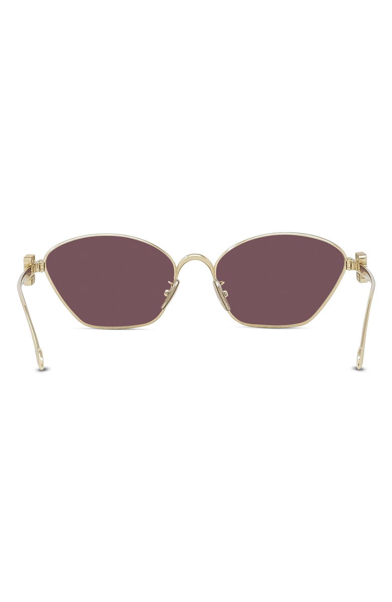 Loewe 57mm Cat Eye Sunglasses, Alternate, color, Shiny Endura Gold / Violet