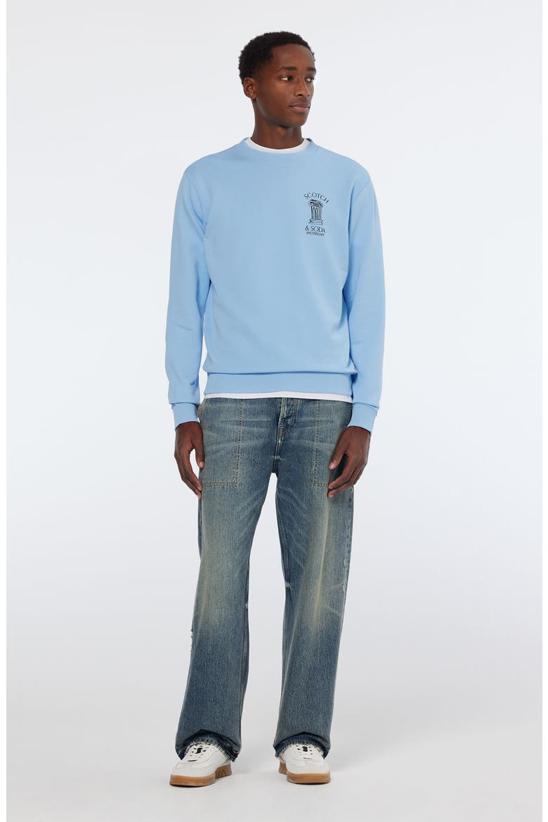 Logo Graphic Sweatshirt, Alternate, color, SPRING BLUE