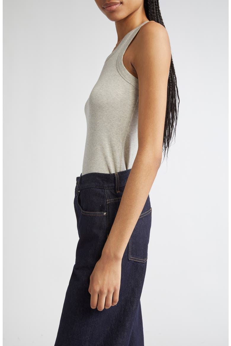 Limba Mercerized Cotton Rib Tank, Alternate, color, GREY MELANGE