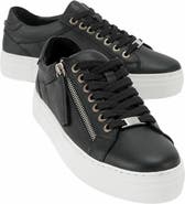 Forever & Always Shoes Beryl Leather Zip Sneaker