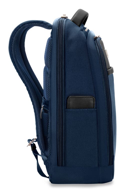 Briggs & Riley Work Slim Backpack In Navy