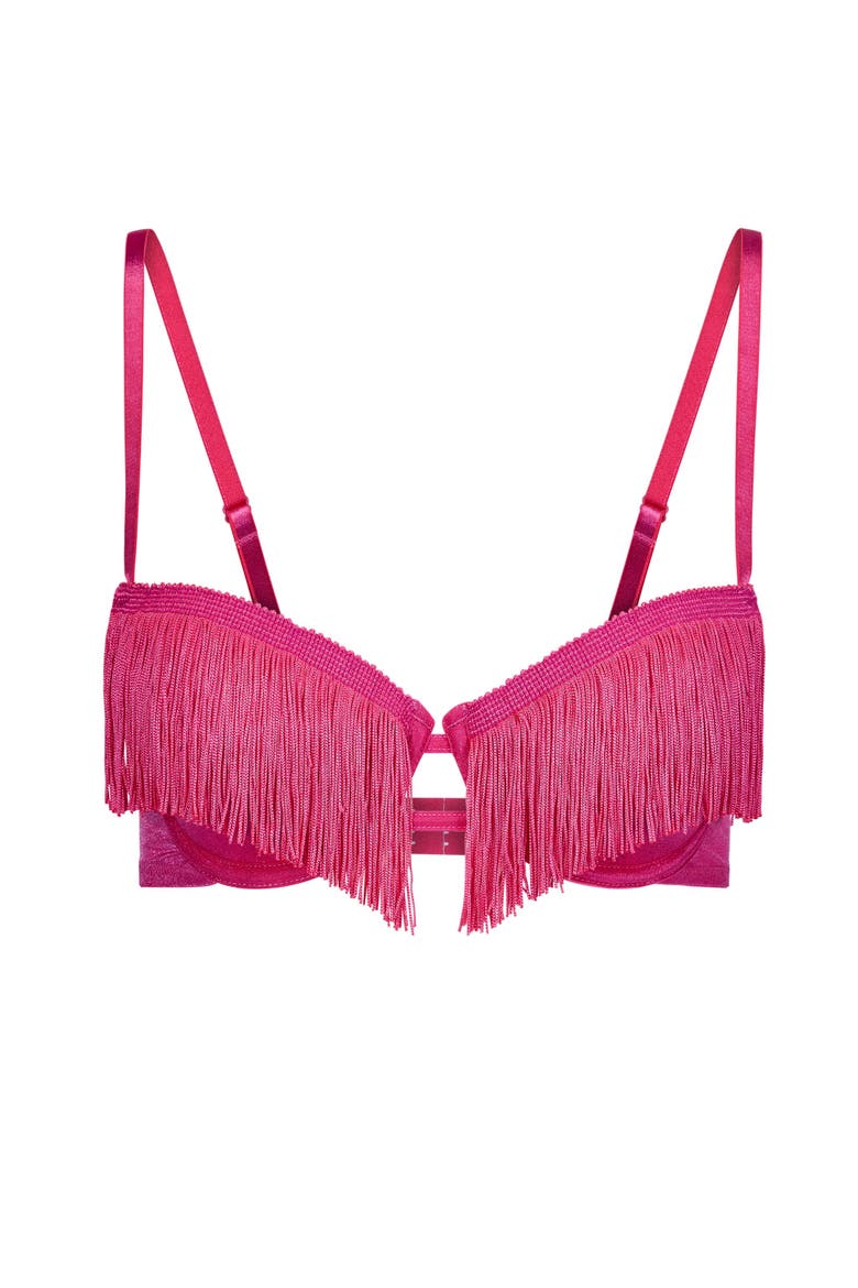 Cece Unlined Quarter Cup Bra, Alternate, color, Dark pink