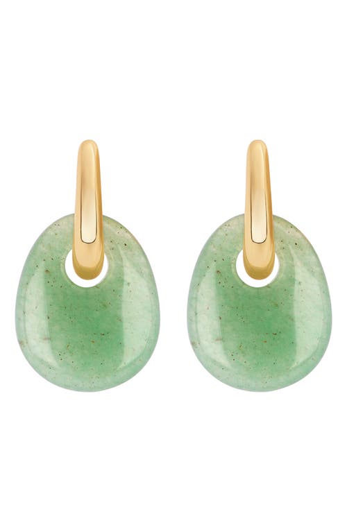 ATHRA LUXE Lapis Teardrop Hoop Earrings in Gold at Nordstrom