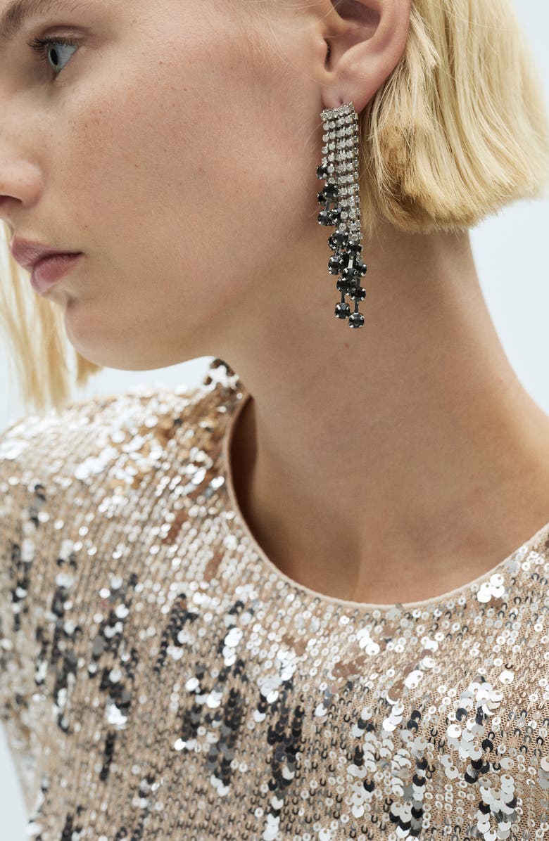 MANGO Sequin Long Sleeve T-Shirt, Alternate, color,