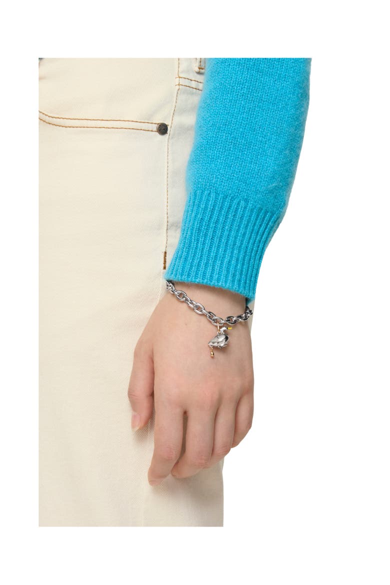 Charm Chain Bracelet, Alternate, color, Silver