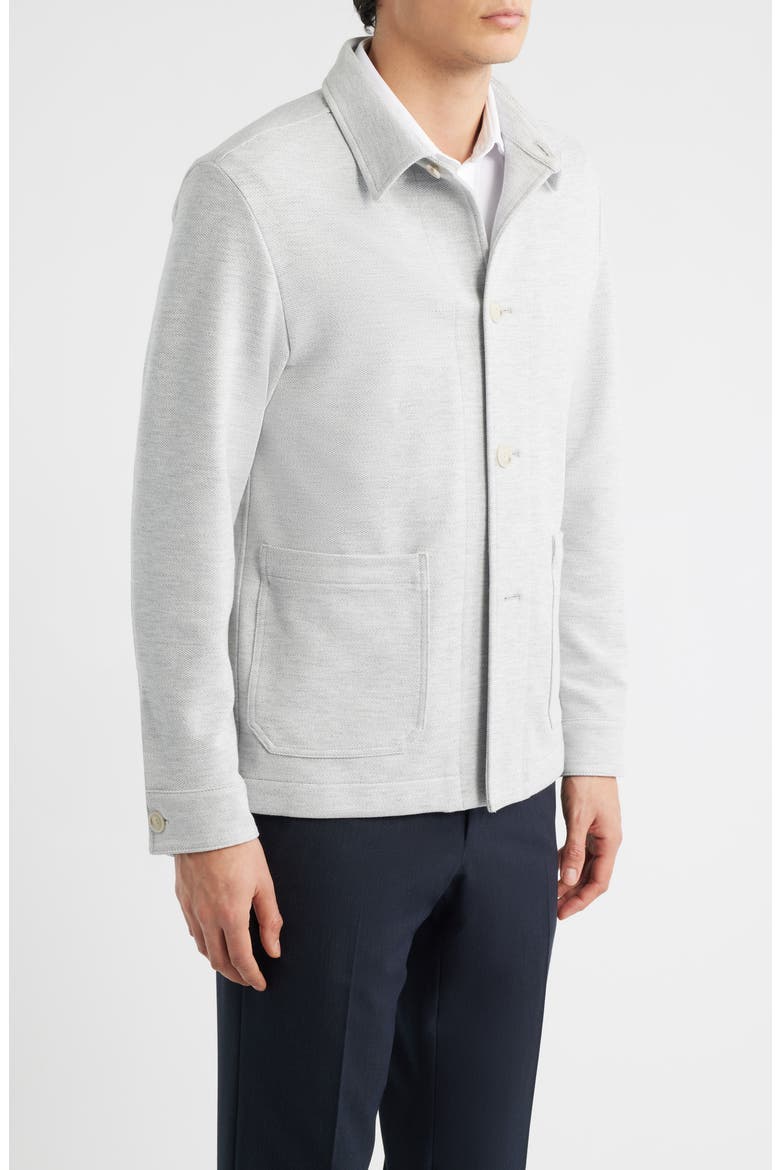 Carper Knit Shirt Jacket, Alternate, color, SILVER