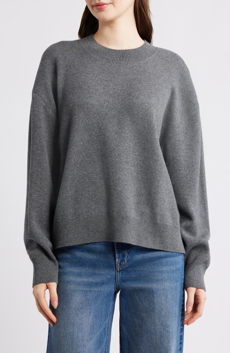 Mavi Jeans Crewneck Sweater, Main, color, Dark Grey Melange