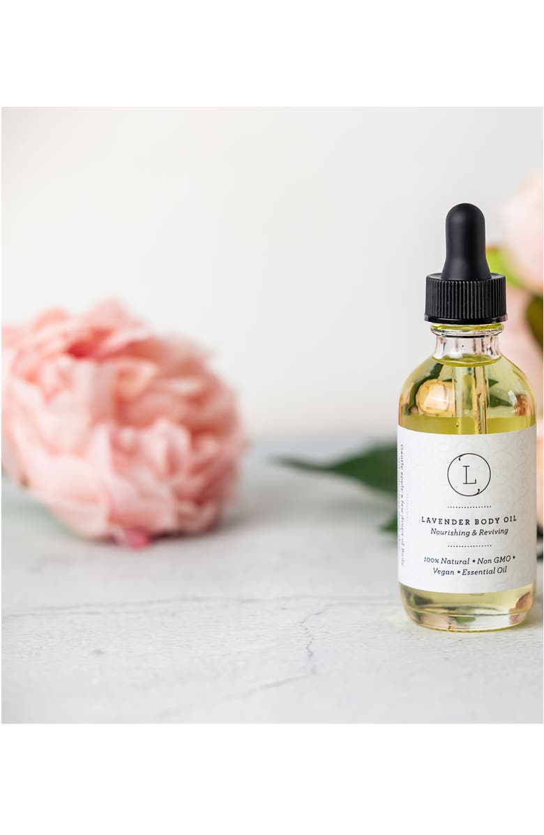 Lizush CBD Lavender Body Oil, Natural Moisturizing Body Oil, Alternate, color, NO COLOR