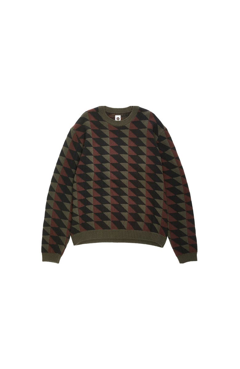 vowels Tessellated Sweater, Main, color, Green