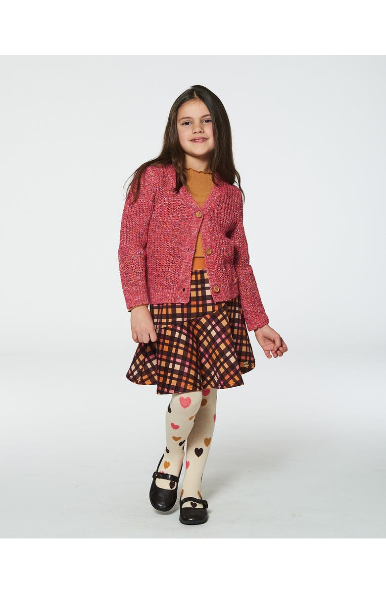 Deux par Deux Girl's Long Sleeve Mock Neck Top Gold Brown, Alternate, color, 