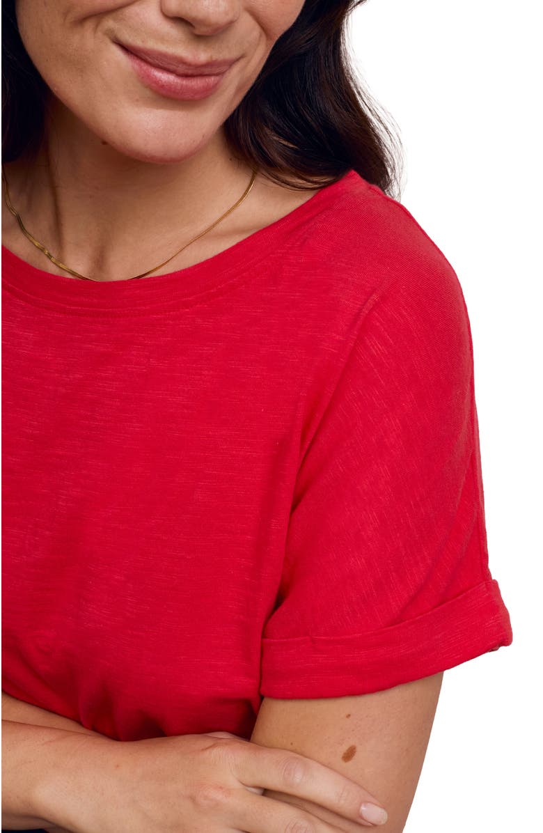 Celtic & Co. Cotton Crew Neck T-Shirt, Alternate, color, Red Tulip