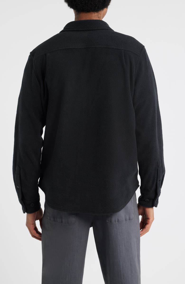 DARK SEAS Zulu Fleece Button-Up Shirt, Alternate, color, Black