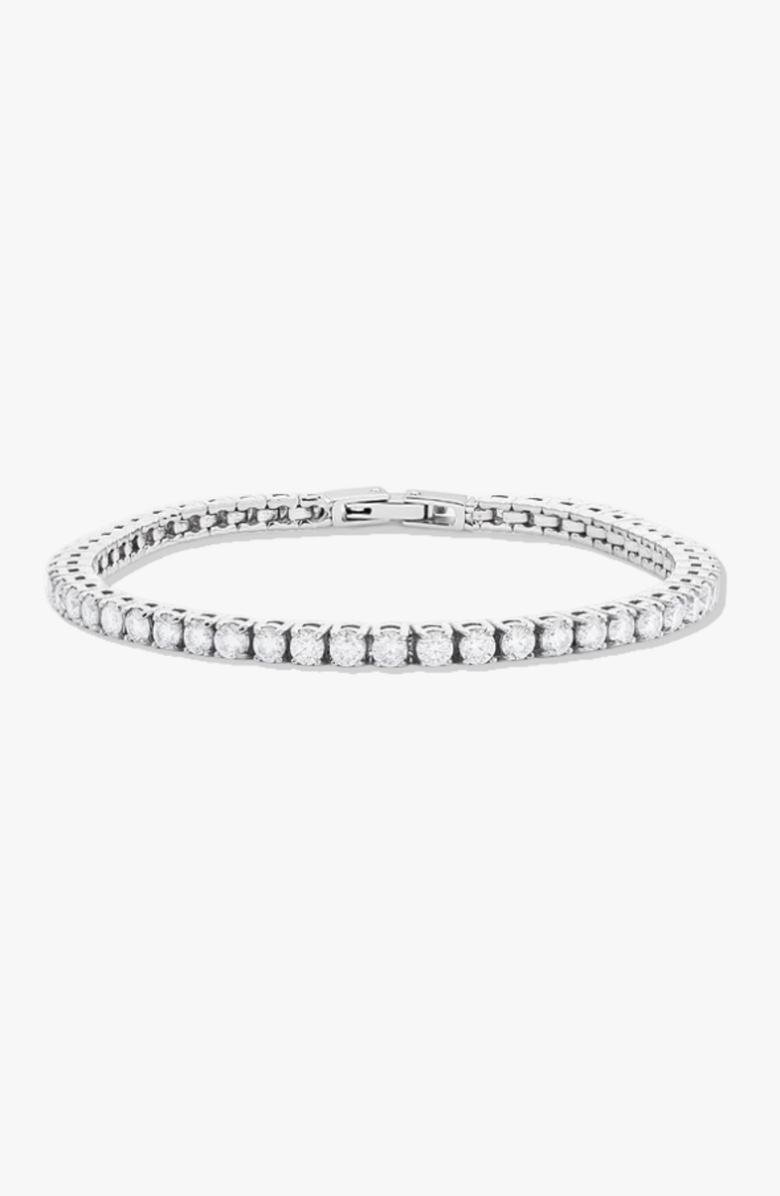 CUFFED Classic Tennis Bracelet, Main, color, Silver