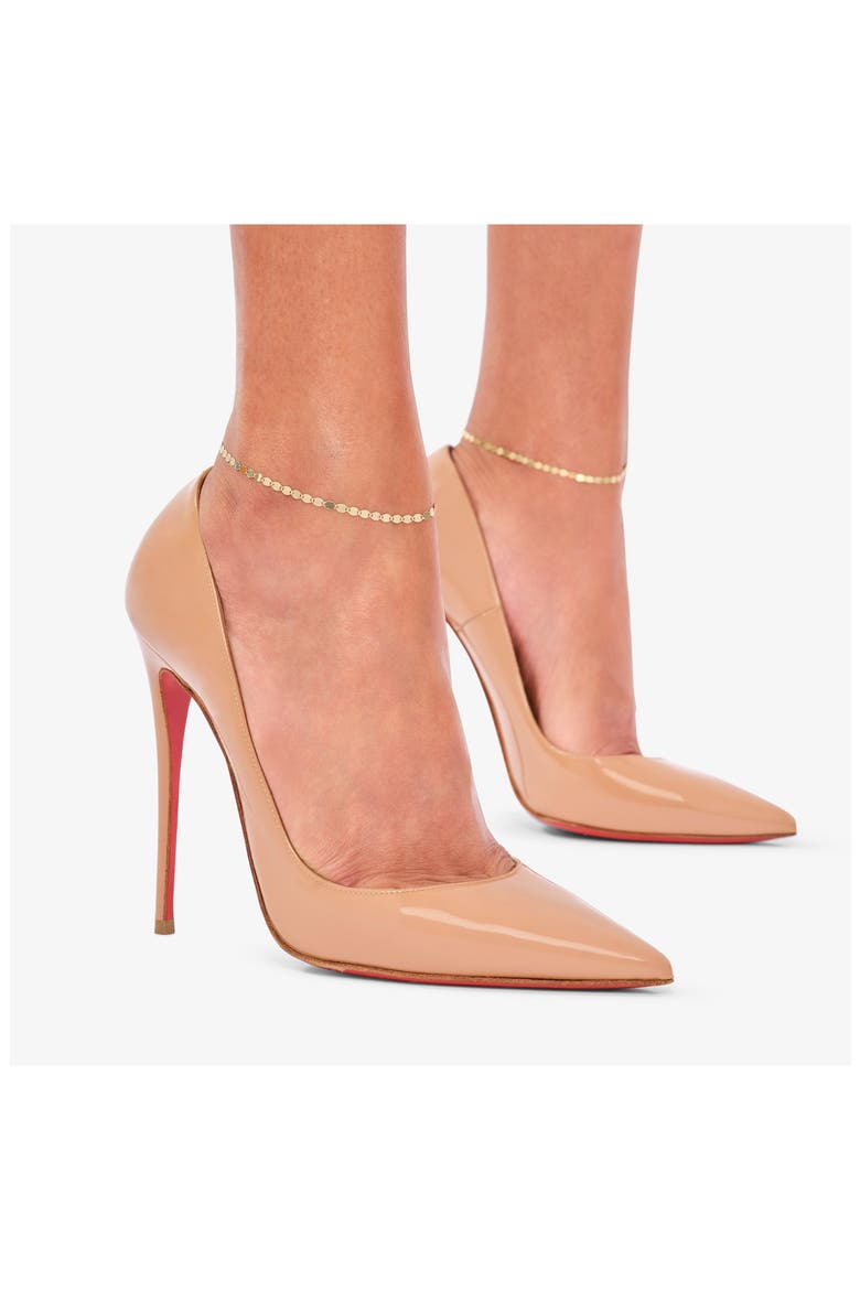 Nude Chain Anklet, Alternate, color, YELLOW