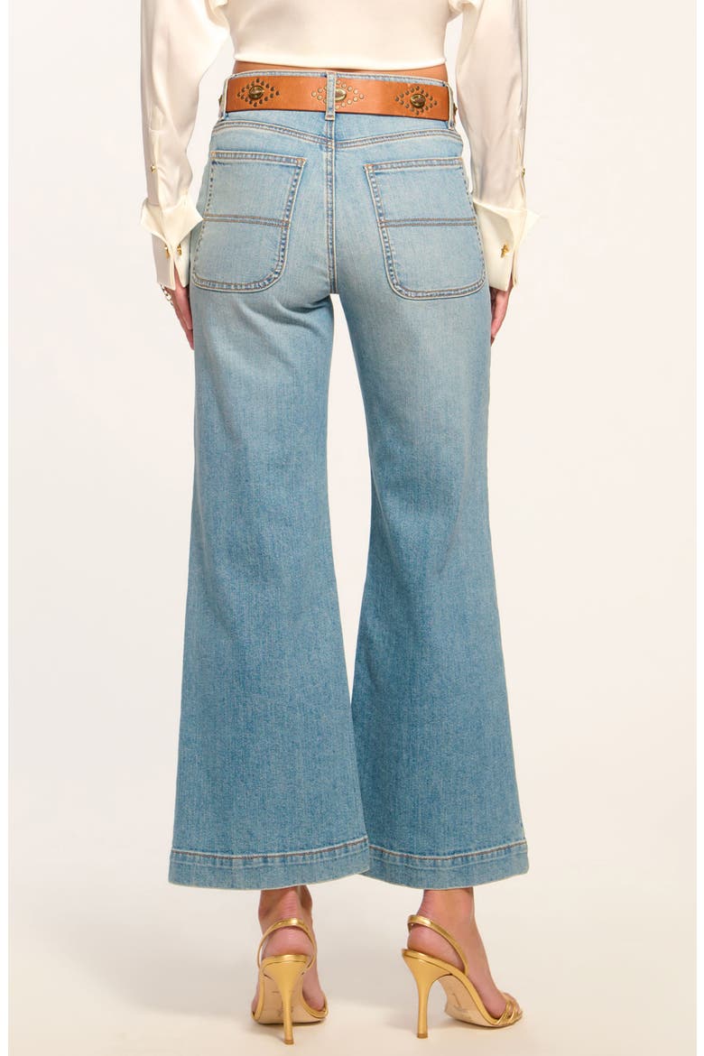 Clifford Crop Wide Leg Flare Jeans, Alternate, color, LIGHT WASH