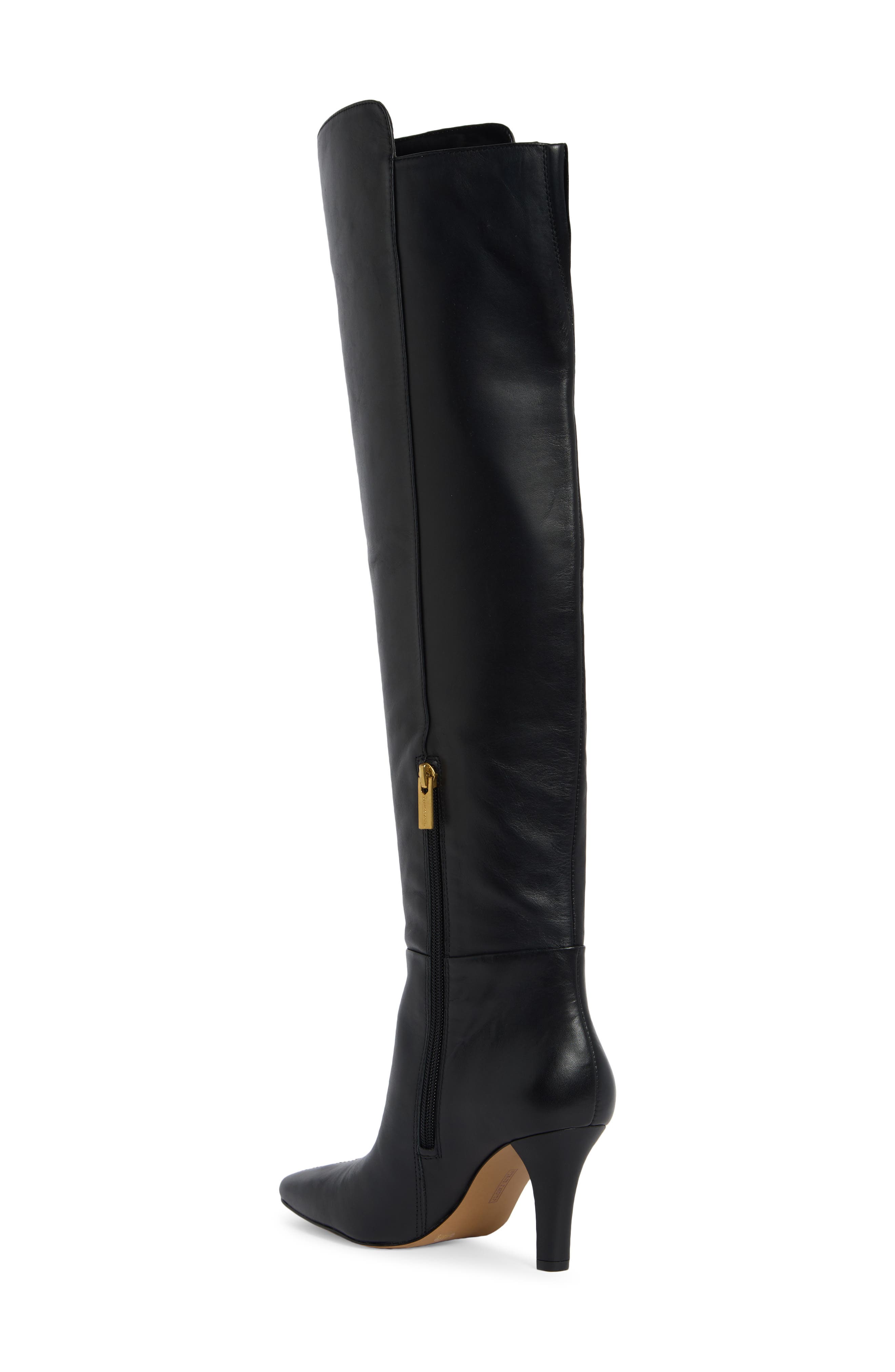 Sabella Leather Over the Knee Boot, Alternate, color, BLACK