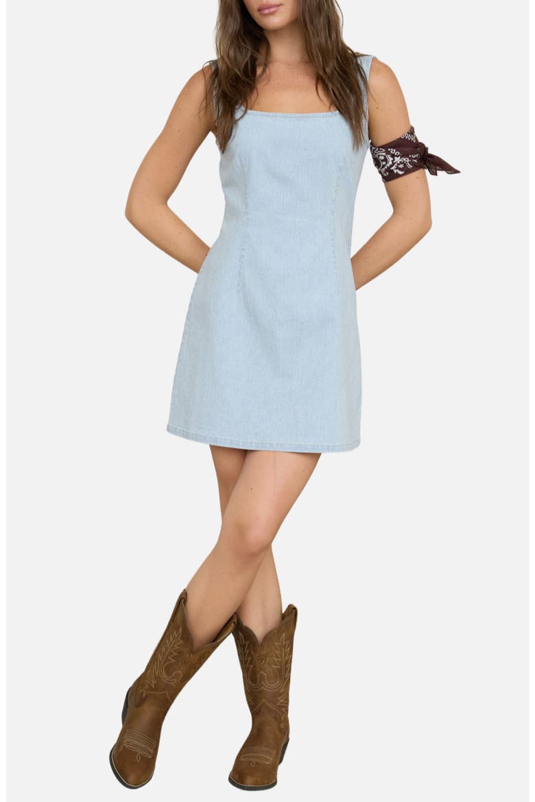 Denim Minidress, Main, color, DENIM
