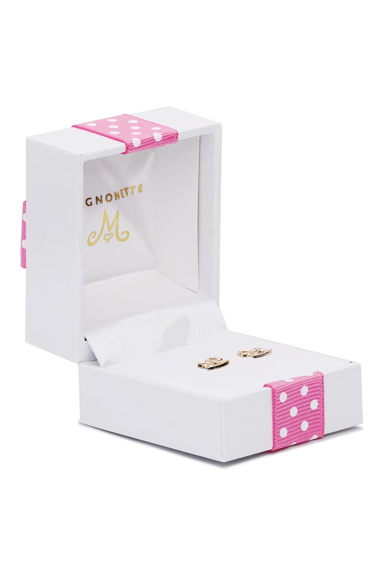 14K Gold & Mother-of-Pearl Rocking Horse Stud Earrings, Alternate, color, GOLD