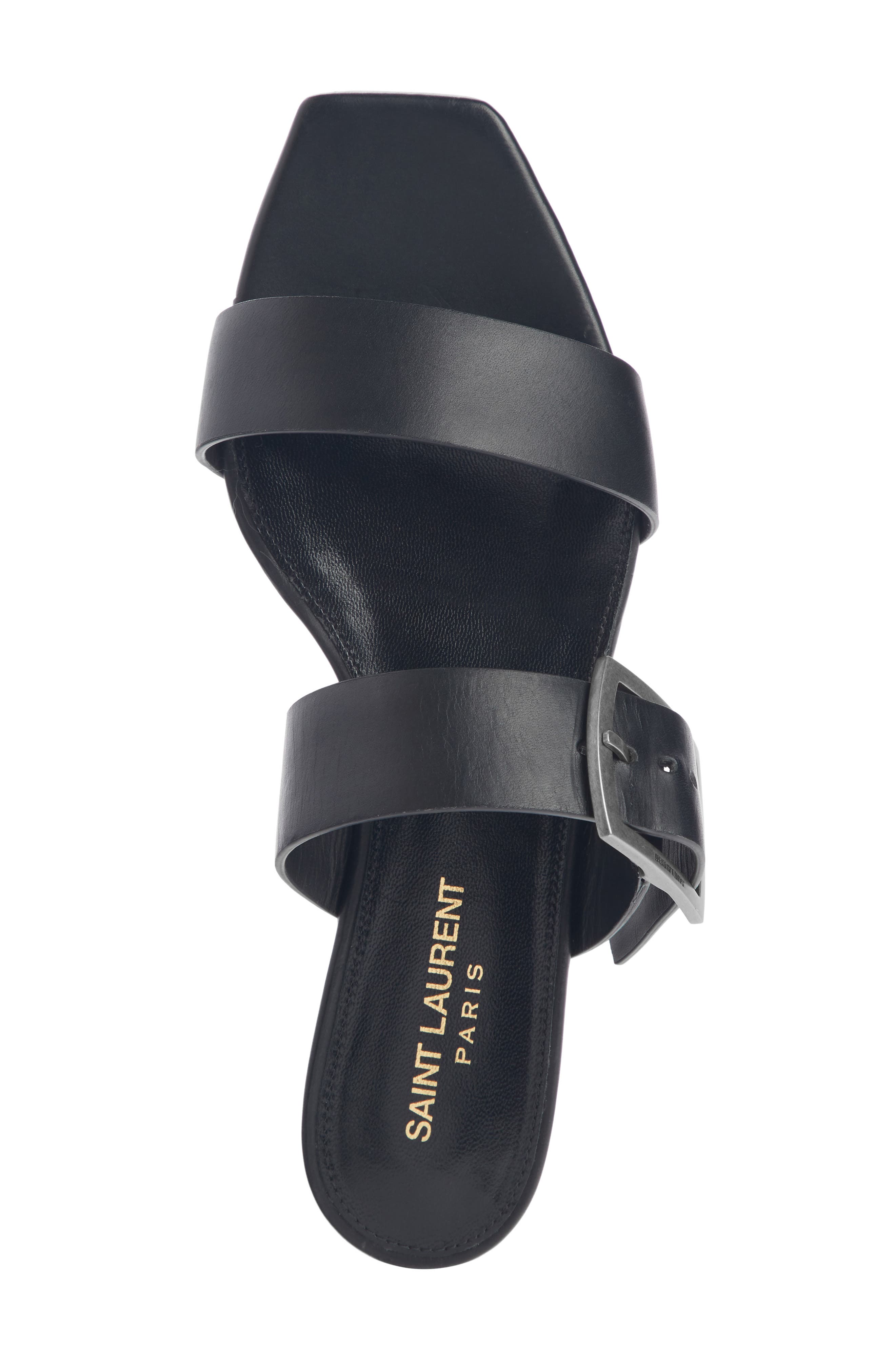 Oak Nu Pieds Sandal, Alternate, color, BLACK LEATHER