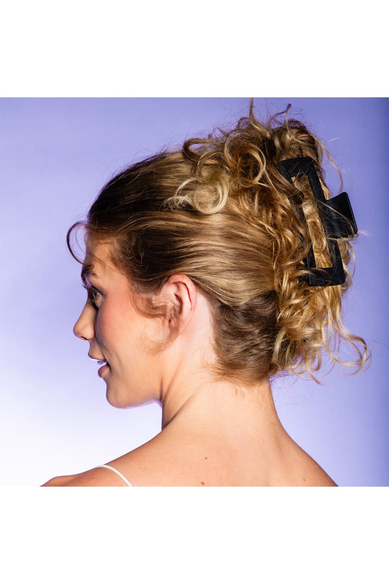 XL Rectangle Claw Clip for Thick Hair, Alternate, color, Black