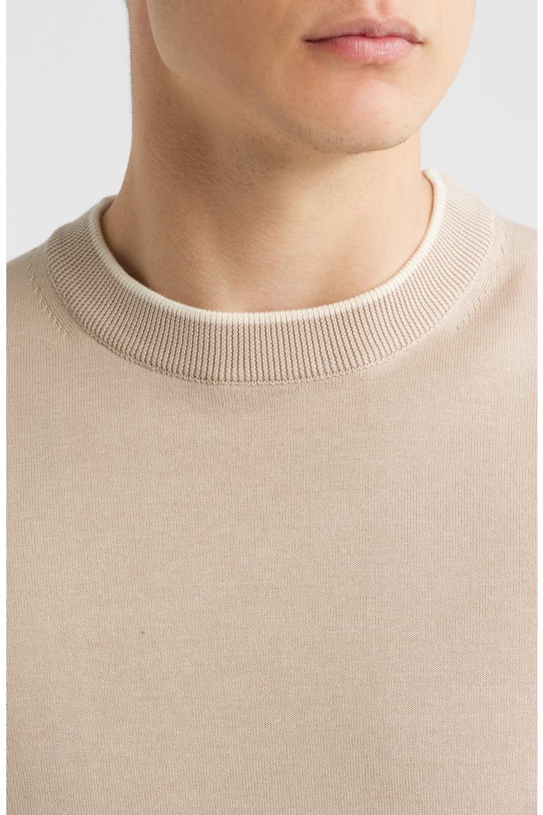 Drummond Tipped Combed Cotton Sweater, Alternate, color, STONE