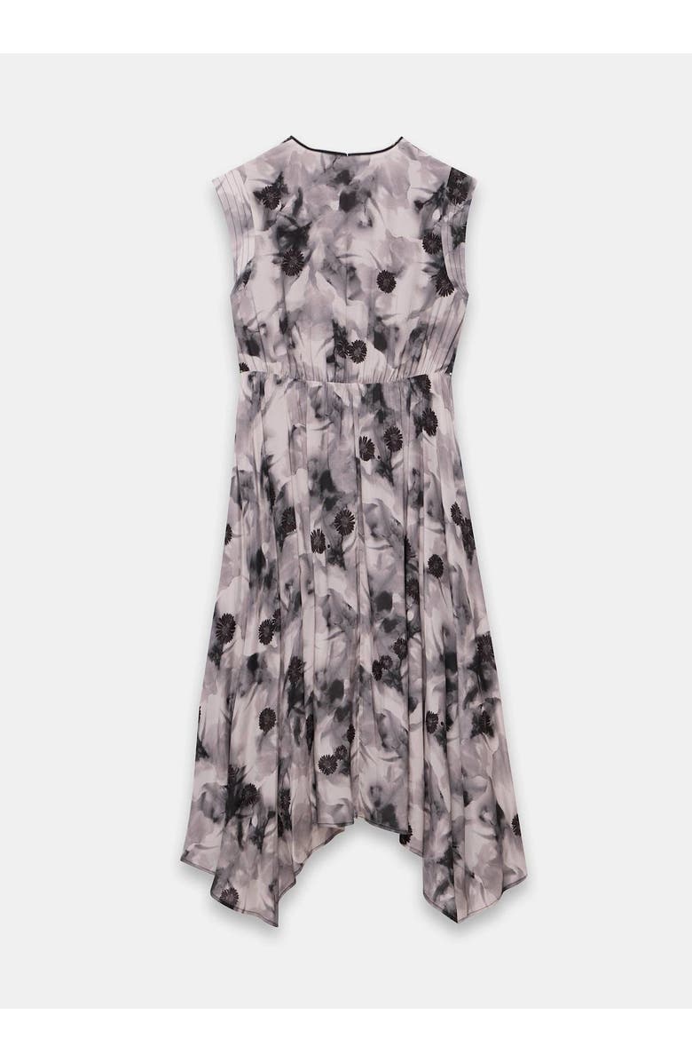 MINT VELVET Abstract Print Midi Dress, Alternate, color, Grey