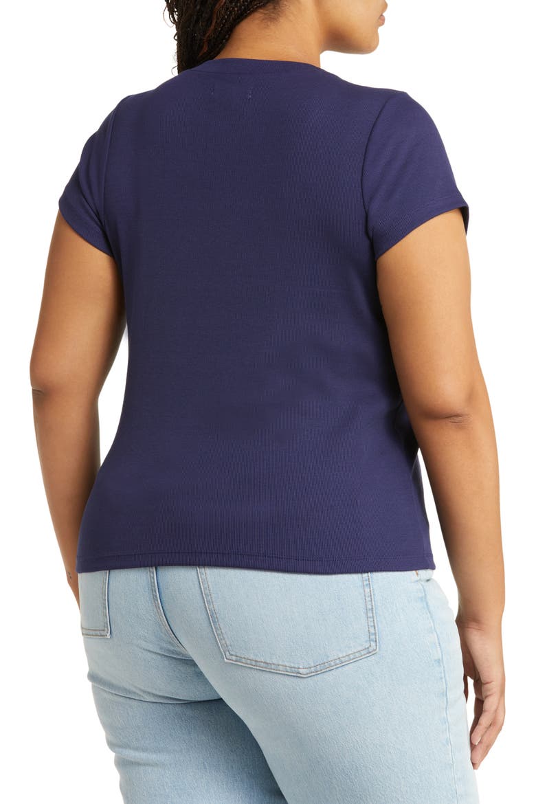 Supima® Cotton Rib T-Shirt, Alternate, color, FRESH BLUEBERRY