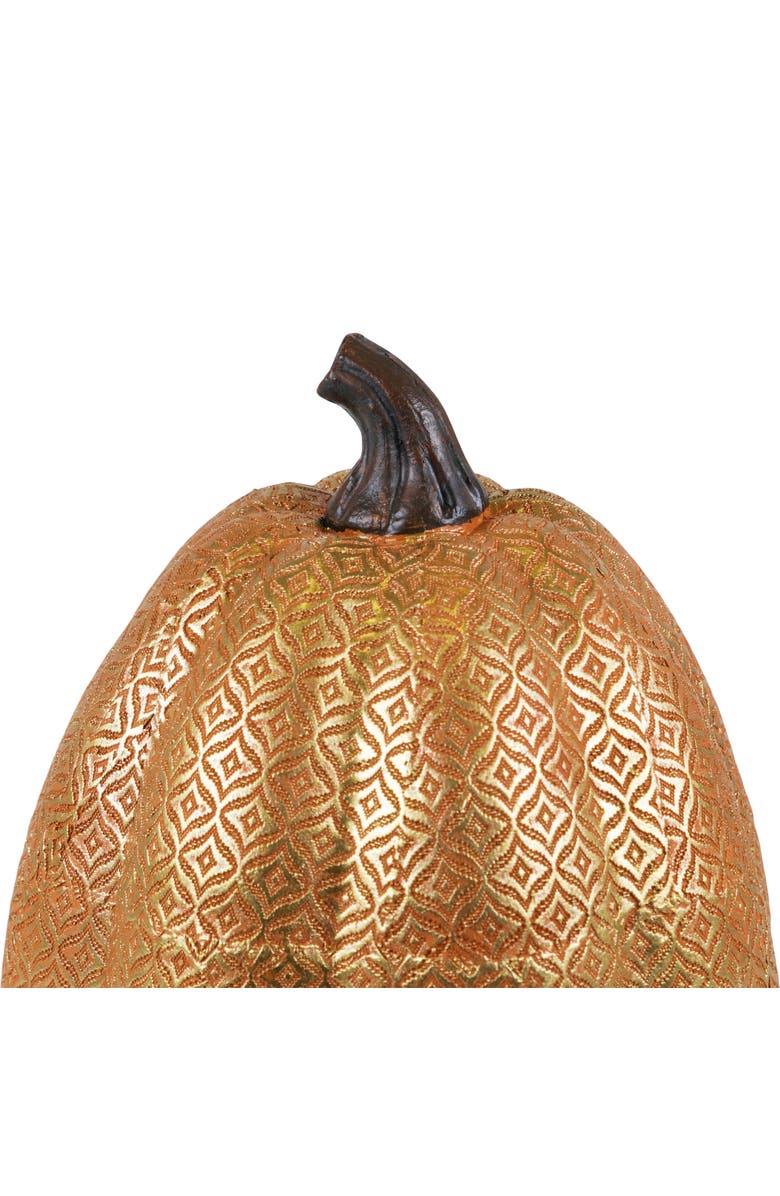 Northlight Embossed Ogee Fall Harvest Pumpkin Decoration - 9.75", Alternate, color, Orange