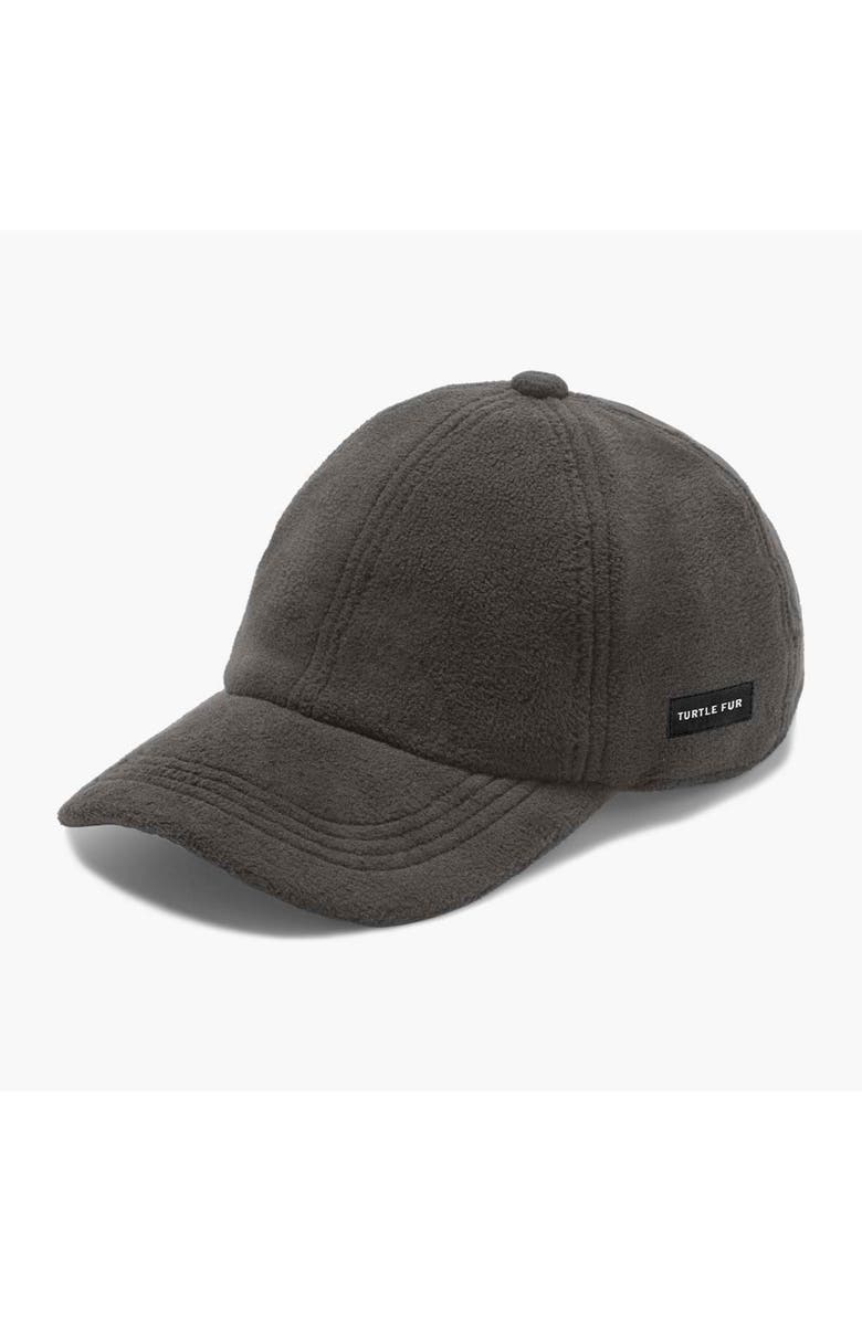 Turtle Fur Fleece Fly Ball Cap, Main, color, Charcoal