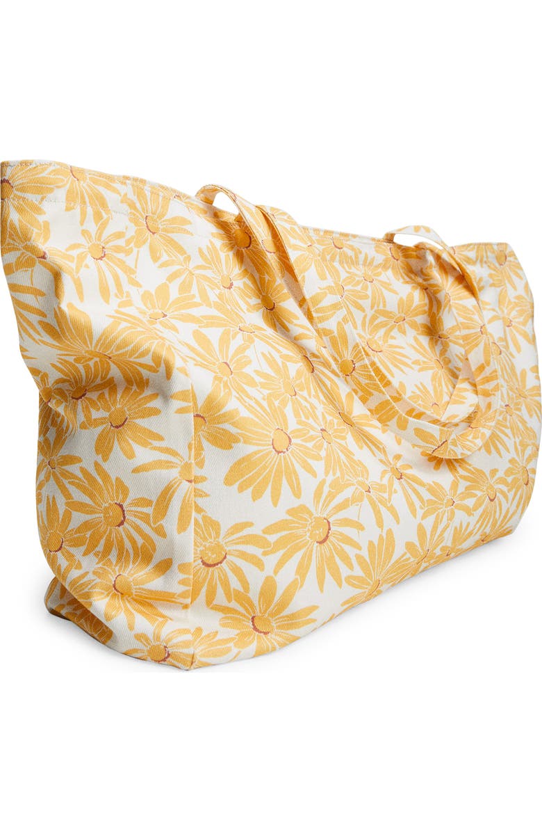 MANGO Floral Print Organic Cotton Shopper Bag, Alternate, color,