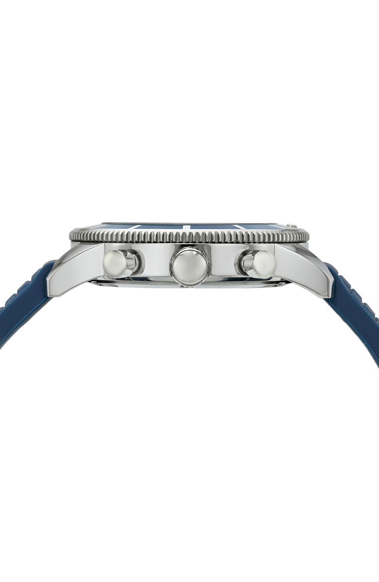 PORSAMO BLEU Brandon Chronograph Rubber Strap Watch, 44mm, Alternate, color, Blue