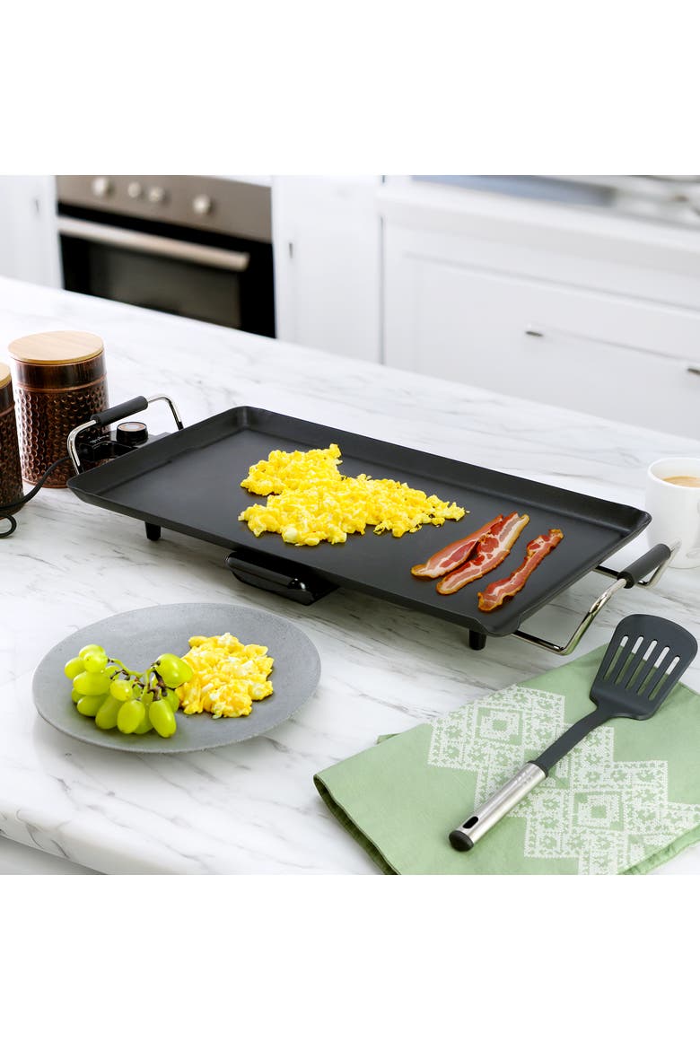 21 Inch Electric Grill with Drip Tray and Non-Stick Coating, Alternate, color, Black