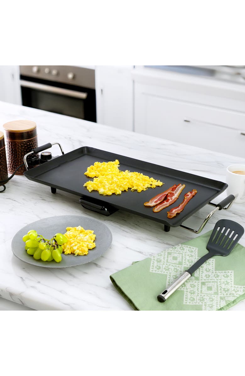 Megachef 21 Inch Electric Grill with Drip Tray and Non-Stick Coating, Alternate, color, Black