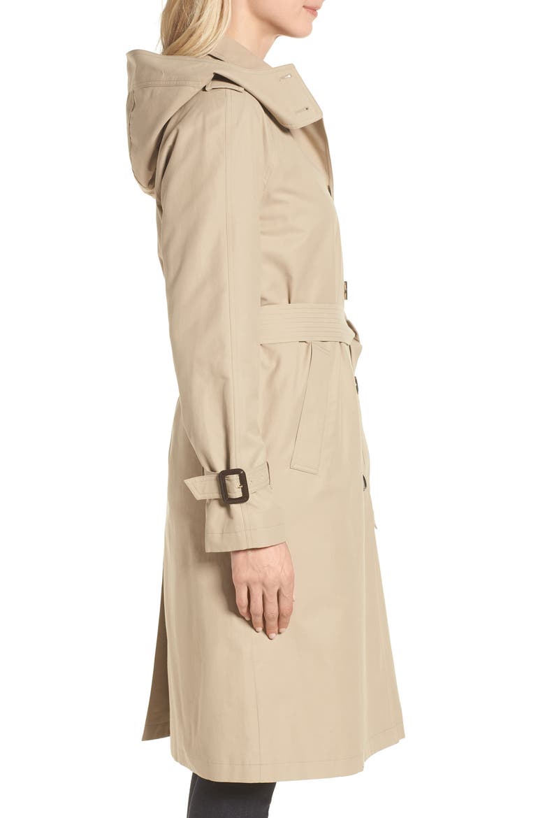 Hooded Trench Coat, Alternate, color, KHAKI