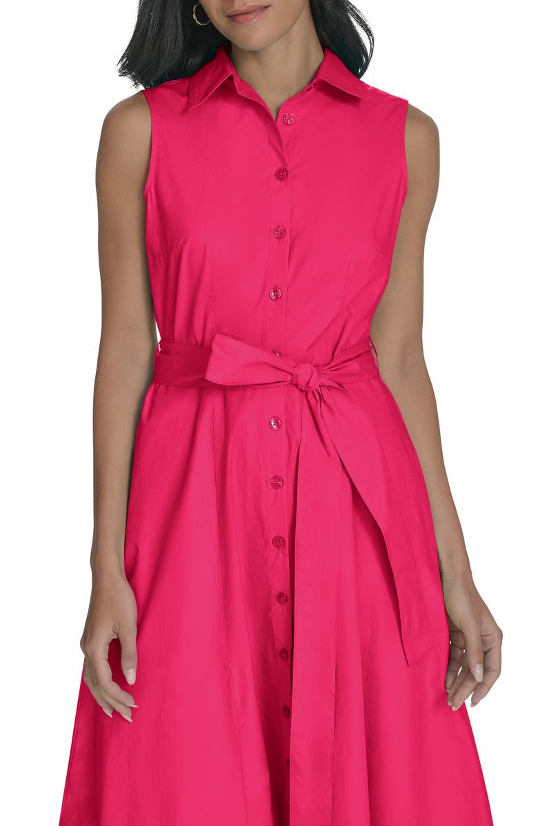 Calvin Klein Sleeveless A-Line Midi Shirtdress, Alternate, color,