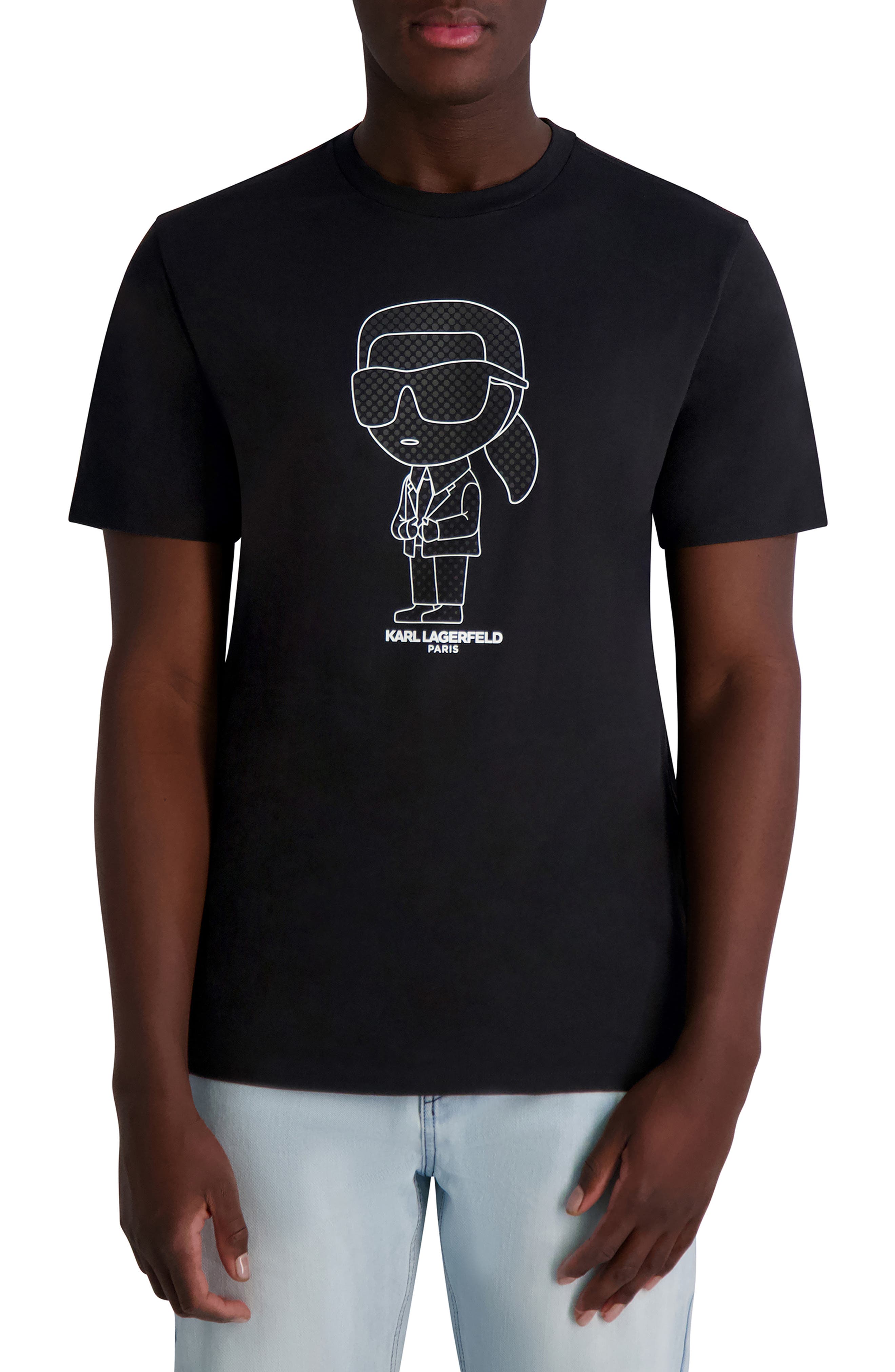 KARL LAGERFELD PARIS Large Karl Character Logo Graphic T-Shirt