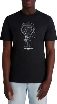 KARL LAGERFELD PARIS Large Karl Character Logo Graphic T-Shirt