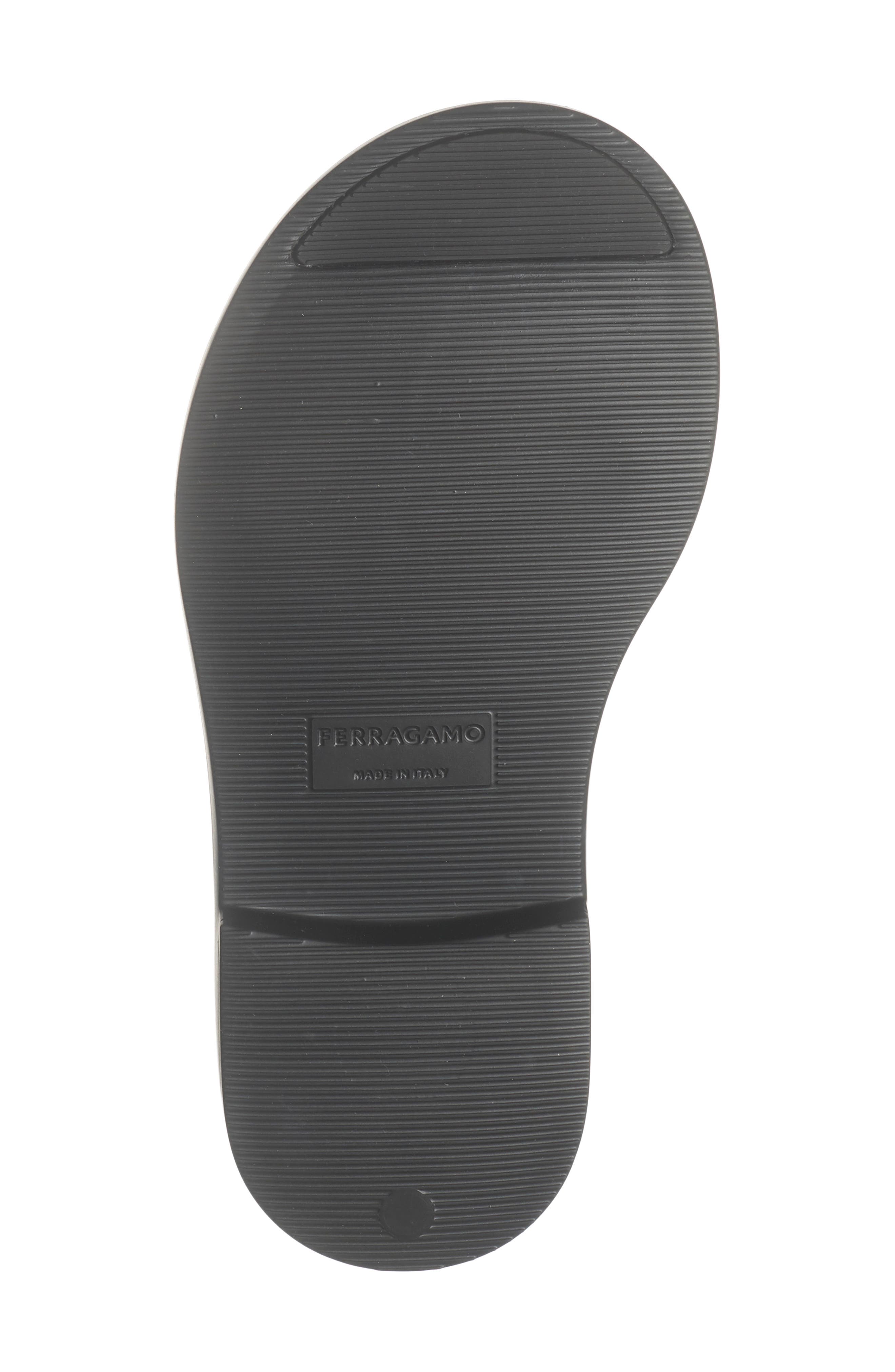 FERRAGAMO Giuneva Logo Embossed Slide Sandal, Alternate, color, Black
