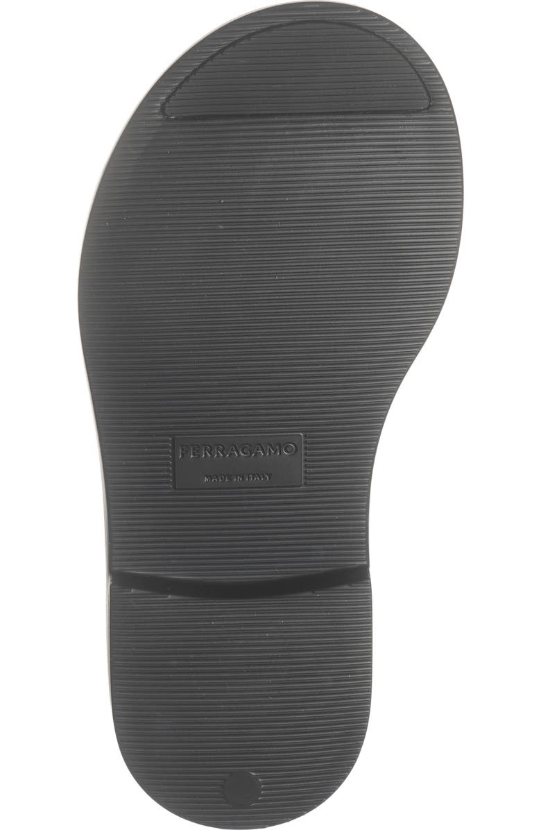 FERRAGAMO Giuneva Logo Embossed Slide Sandal, Alternate, color, Black