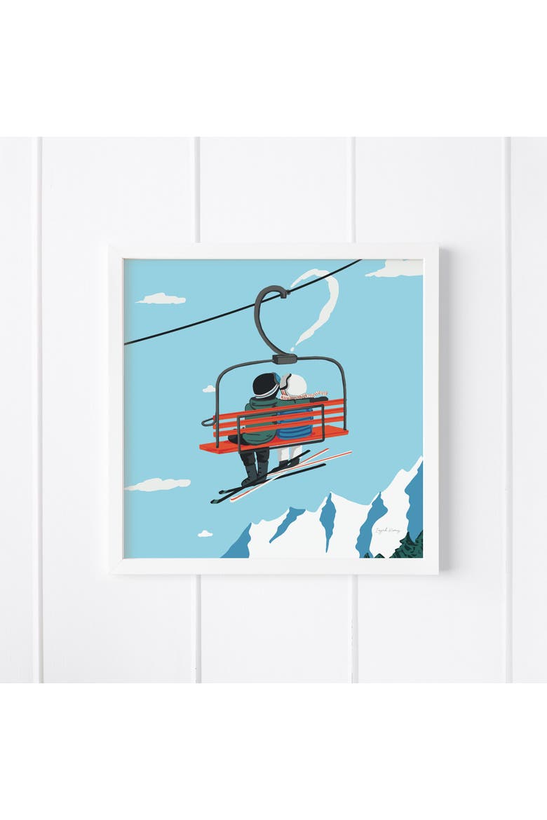 Ski Love Museum Quality 8" x 8" Art Print, Main, color, Multicolored