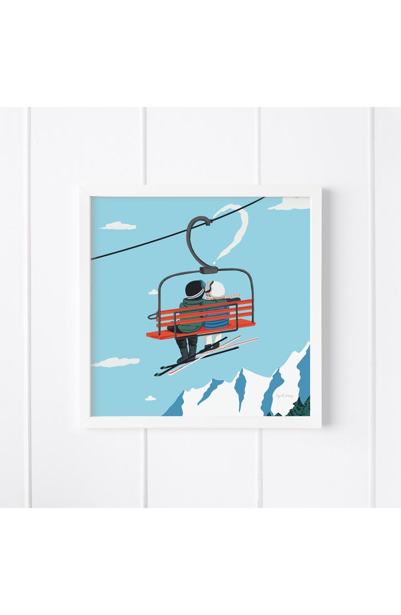 Ramus & Co Ski Love Museum Quality 8" x 8" Art Print, Main, color, Multicolored