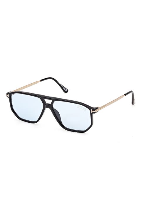 Billie 57mm Photochromic Navigator Sunglasses