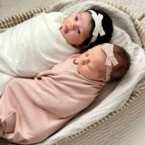 Ely's & Co. Baby Lace Trim Pointelle Headband In Pink